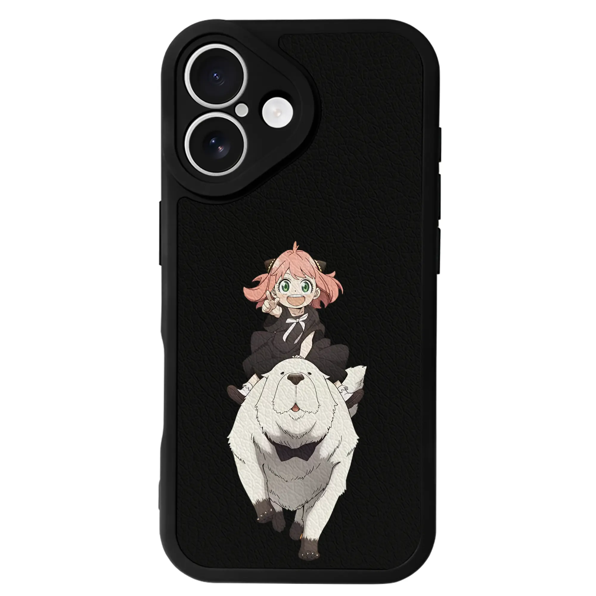 スパイファミリー グッズ,ボンド・フォージャー（Bond Forger） - IPhone 16シリーズ対応 ・ シリコンスマホケース ・ レザー調 ・ 高精度フィット ・ 耐衝撃 ・ ワイヤレス充電対応 ・ 精密カット